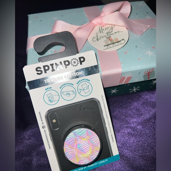 Iridescent Spin Pop iPhone accessory for easy holding Christmas Gift technology - Picture 8 of 8